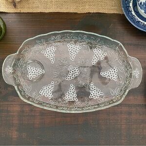 Anchor Hocking Elegant Clear Glass Serving Snack Platter